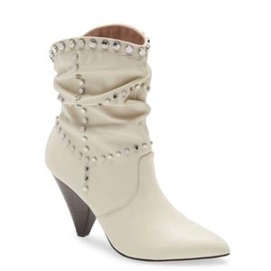 BCBG Generation Cebina White Studded Boots